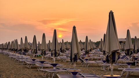 Ein Strand in Bibione