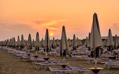 Ein Strand in Bibione