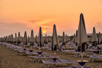 Ein Strand in Bibione