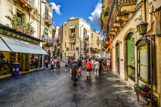 Straßen in Taormina