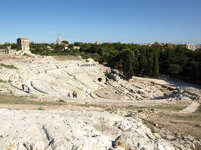 Das griechische Amphitheater von Syracuse
