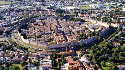 Blick auf die Mauern von Cittadella
