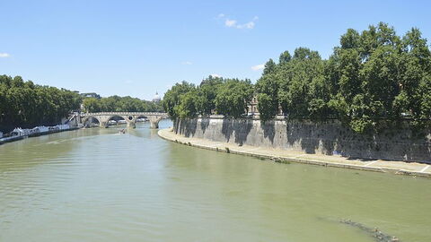 Blick auf den Fluß Tiber