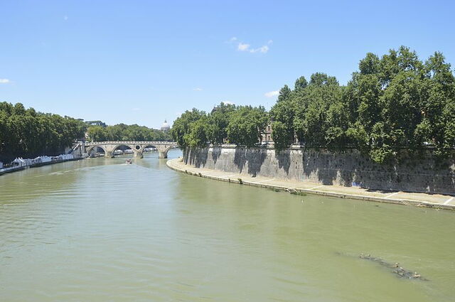 Blick auf den Fluß Tiber