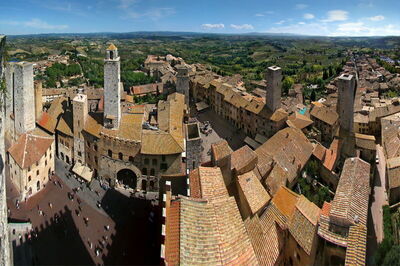 Blick auf San Gimignano