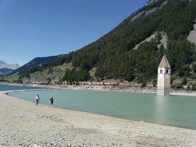Reschensee, Sommer