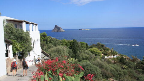 Ausblick von der Ortschaft Panarea