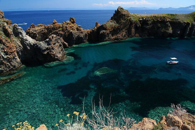 Meeresblick in Panarea