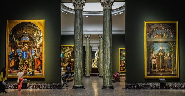 Blick auf das Kuppeldach der Pinacoteca di Brera