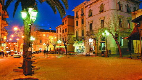 Ein Stadtplatz in Olbia
