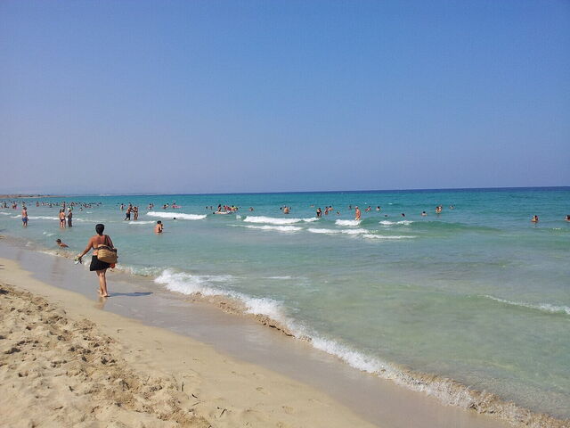 Ein Strand in Marzamemi