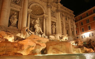 Der Trevi Springbrunnen in Rom