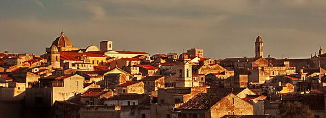 Sassari bei Sonnenuntergang
