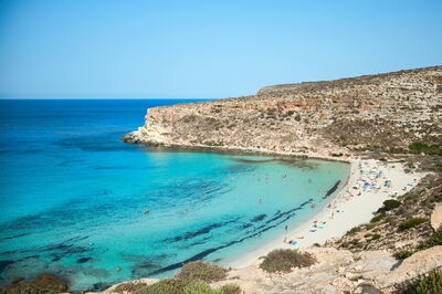 Lampedusa Strand, Sizilien