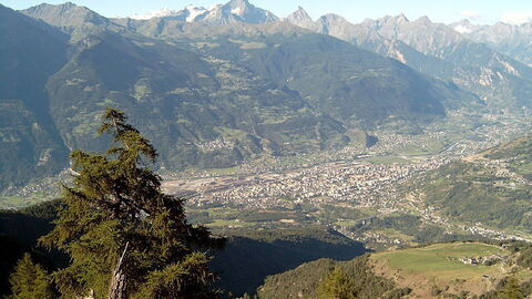Aosta Tal im Sommer