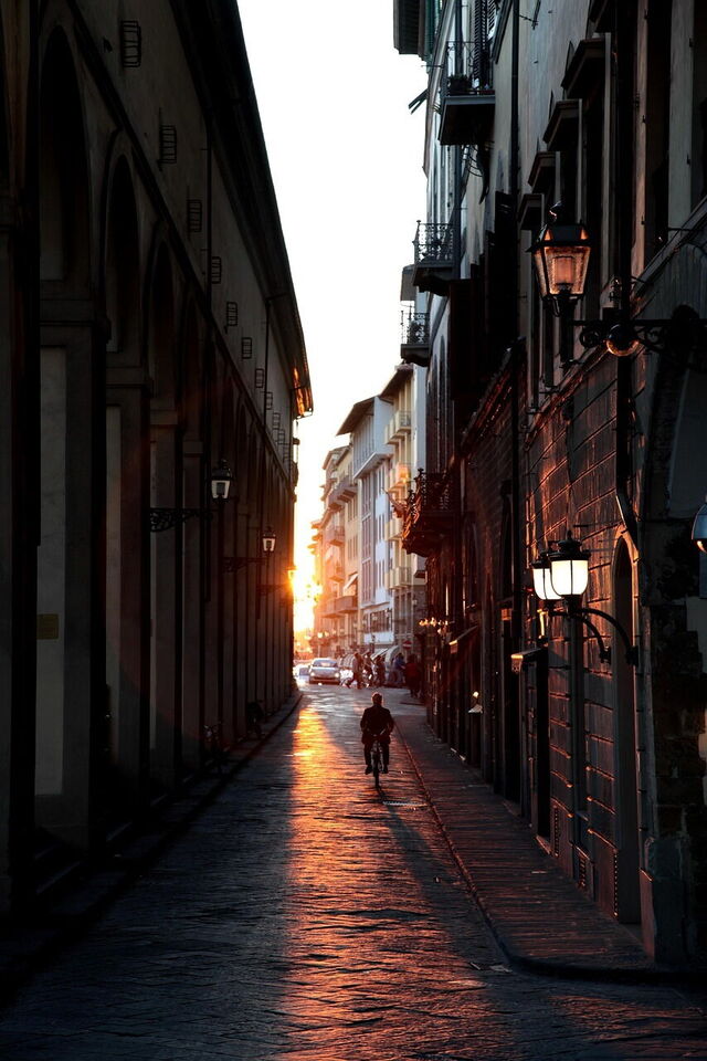 Eine Straße in Florenz