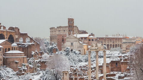 Schnee in Rom