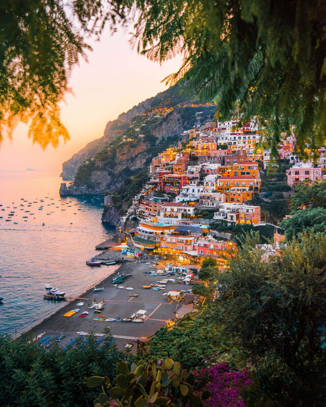 Sonnenuntergang an der Amalfi Küste