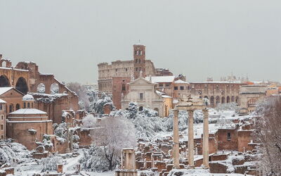 Schnee in Rom