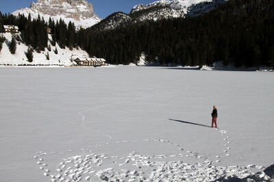 Der gefrorene Misurina See