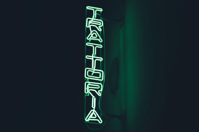 Ein Trattoria Schild