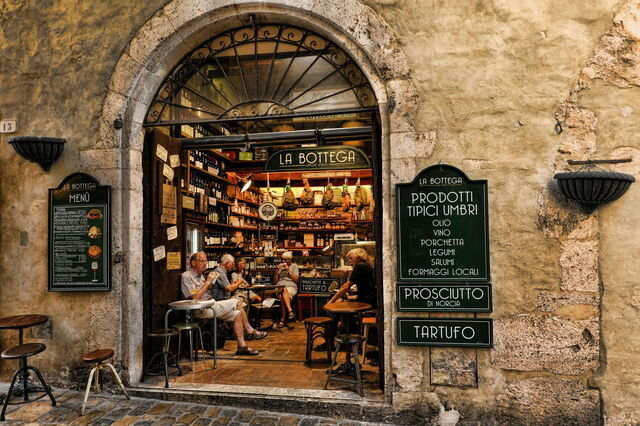 Ein Restaurant in Italien