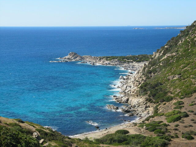 Blick auf die Costa Rei in Sardinien