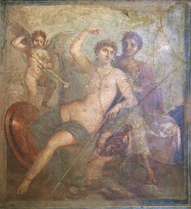 Pompeii Mosaik von Venus und Mars
