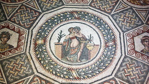 Mosaik in der Villa Romana