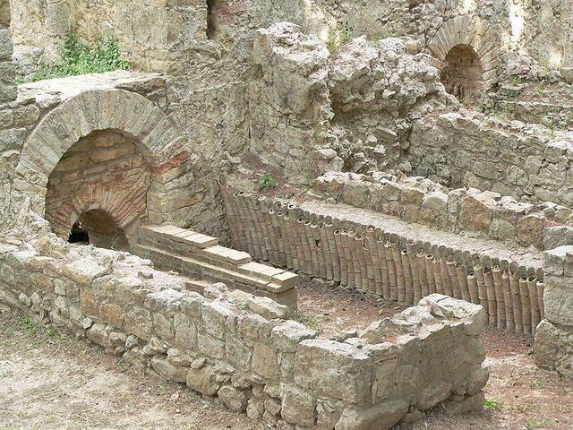 Thermal Heizungssystem der Villa Romana