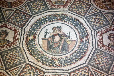 Mosaik in der Villa Romana