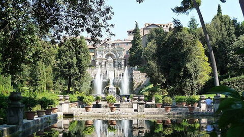 Ein Teich bei der Villa d'Este