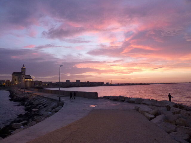Trani, Sonnenuntergang