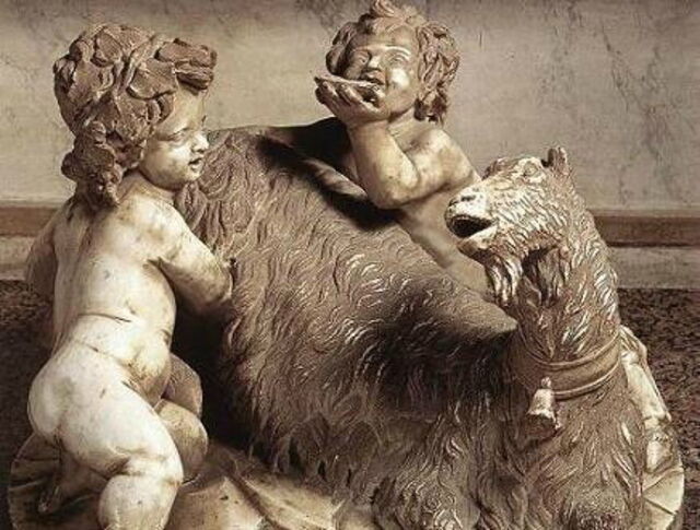 Bernini, Ziegen mit Kleinkindern