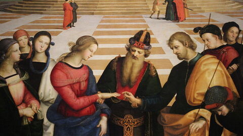 Die Hochzeit der Jungfrau von Raphael (in der Brera)