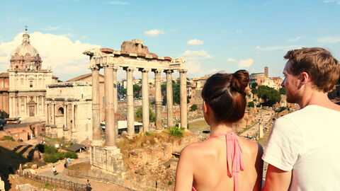Touristen in Rom