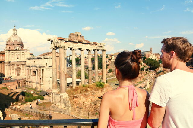 Touristen in Rom