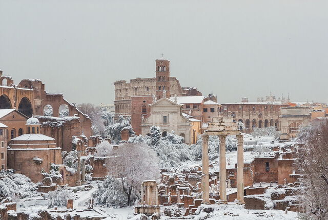 Rom im Schnee