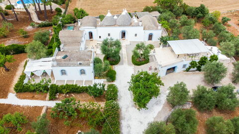Blick auf das Trullo Agapanto