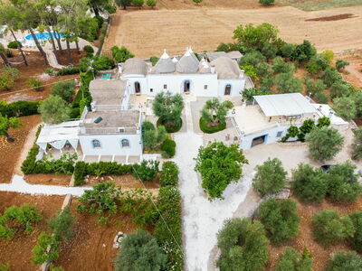 Blick auf das Trullo Agapanto