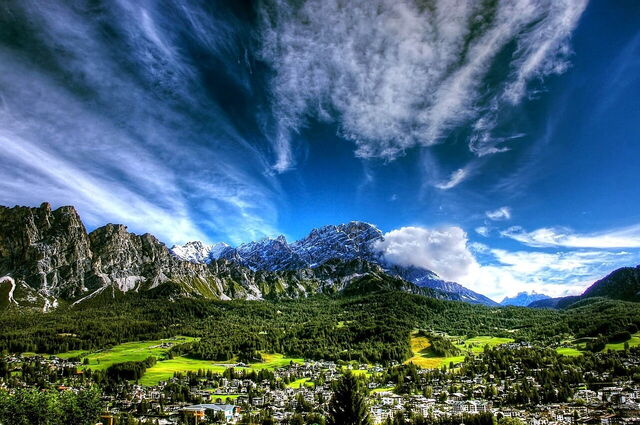 Die Berge in Cortina D'Ampezzo