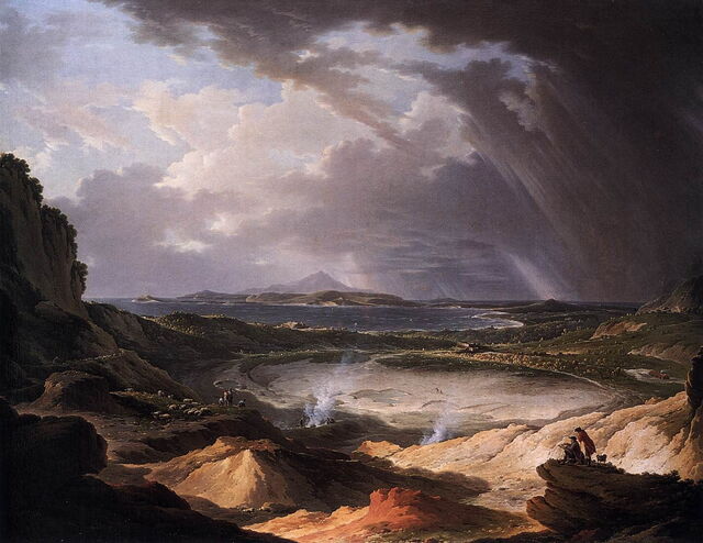 Ein Fumarole auf den Feldern; Gemälde von Michael Wutky