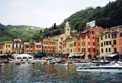 Der Hafen Portofino an der italienischen Riviera.