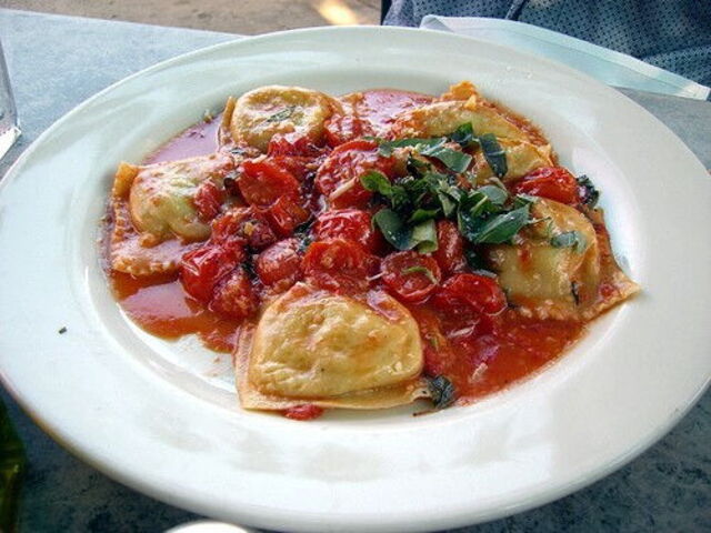 Ein Ravioli Gericht