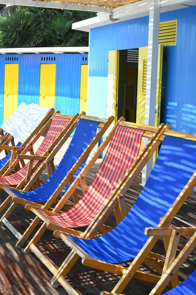 Liegestühle auf Capri