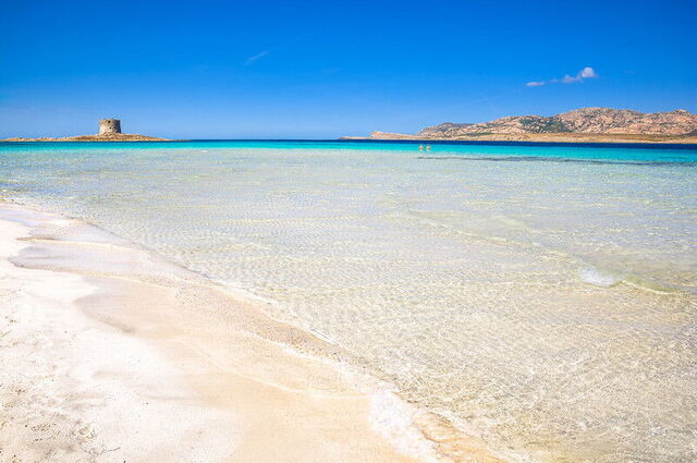 Der Sand am Spiaggia La Pelosa