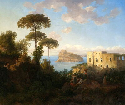 Landschaft der Insel Ischia, Thomas Ender
