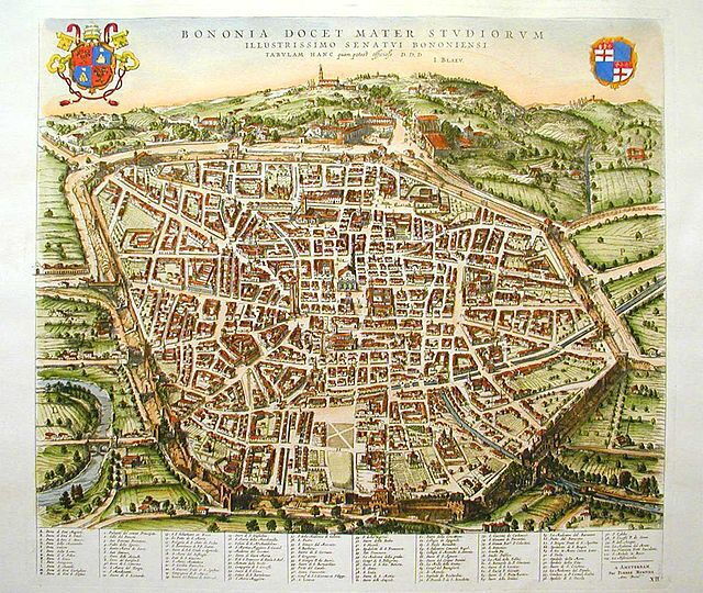 Landkarte von Bologna