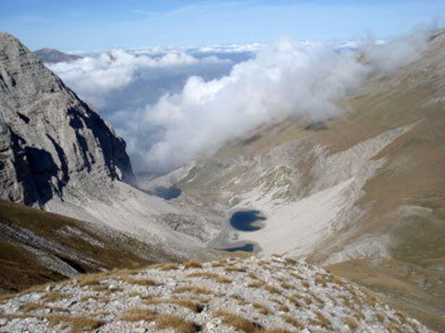 Aussicht auf den See Pilato auf Monti Sibillini