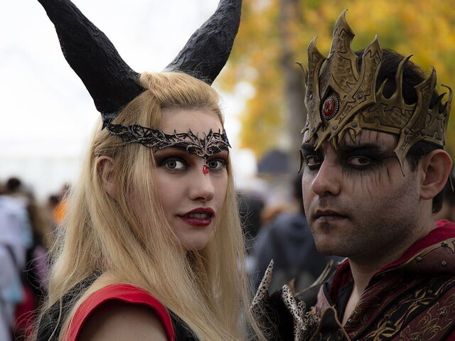 Darth Revan und Boba Fett Cosplay, Lucca, 2021